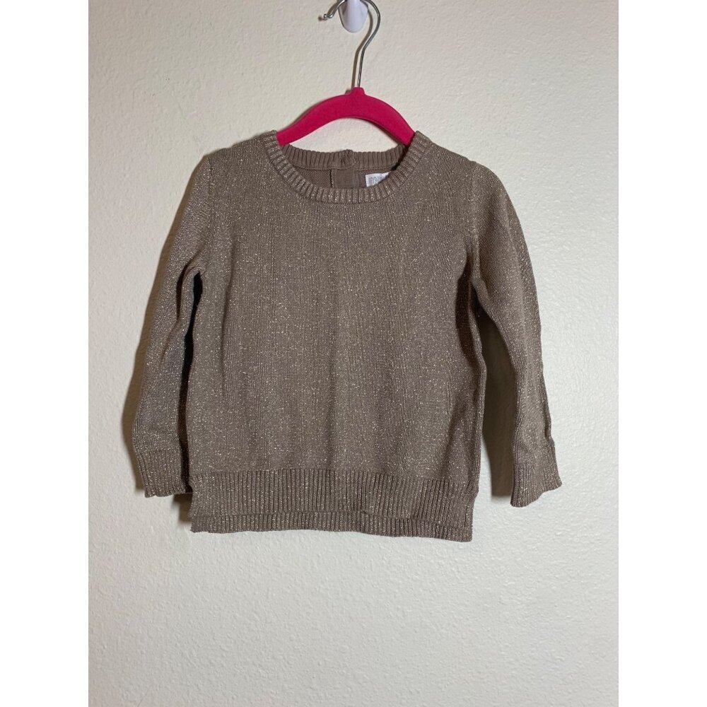 NWT Gymboree Sparkle Sweater Beige Winter Y2K Cozy Warm Toddler Girls Size 2T